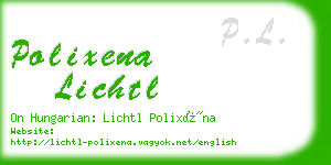 polixena lichtl business card